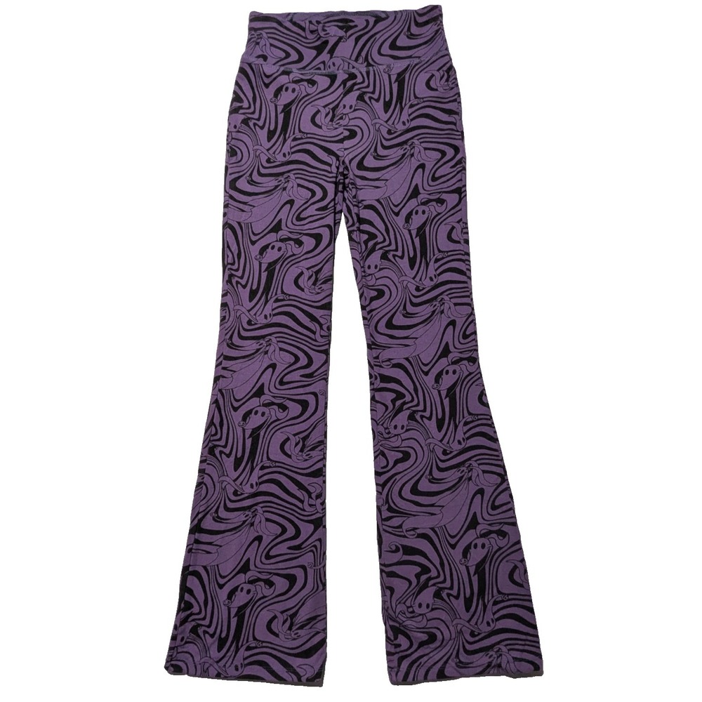 Nightmare Before Christmas Zero Swirls Yoga Leggings Purple Flare - Women Small